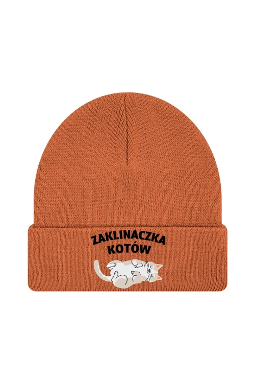 Czapka zimowa Zaklinaczka kotów - pomarańczowa