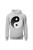 Bluza męska z kapturem Symbol Yin Yang - szara