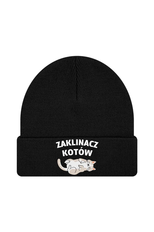 Czapka zimowa Zaklinacz kotów - czarna