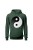 Bluza męska z kapturem Symbol Yin Yang - zielona