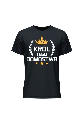 Koszulka męska Król tego domostwa - czarna