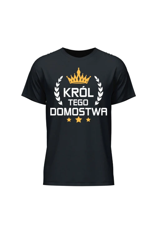 Koszulka męska Król tego domostwa - czarna