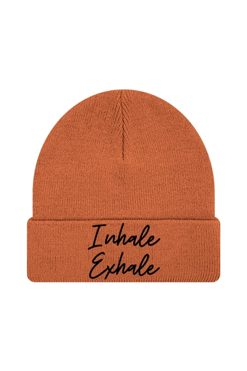 Czapka zimowa Inhale Exhale - pomarańczowa
