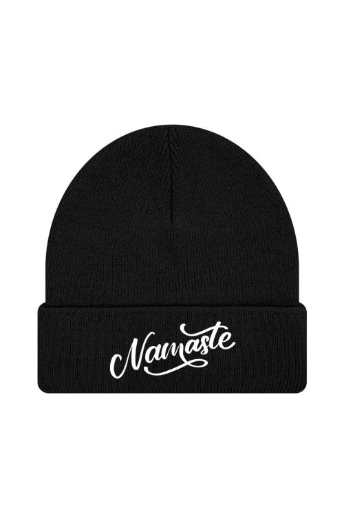 Czapka zimowa Namaste Napis - czarna
