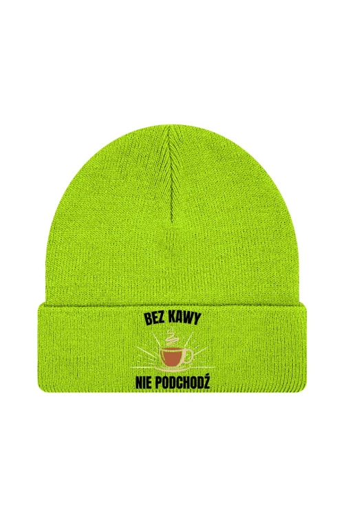 Czapka zimowa Bez kawy nie podchodź księgowa - limonka