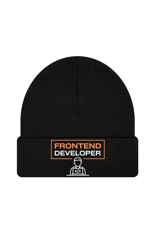 Czapka zimowa Frontend developer - czarna