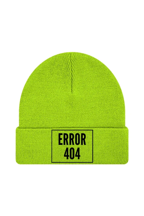 Czapka zimowa 404 error - limonka