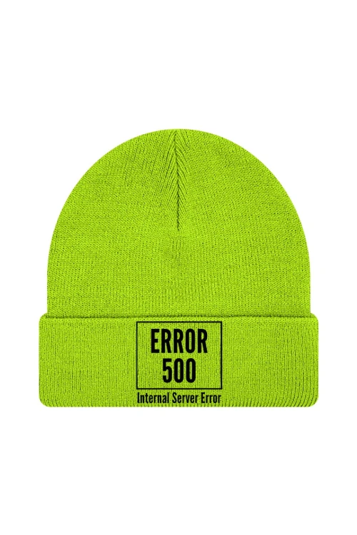 Czapka zimowa 500 error - limonka