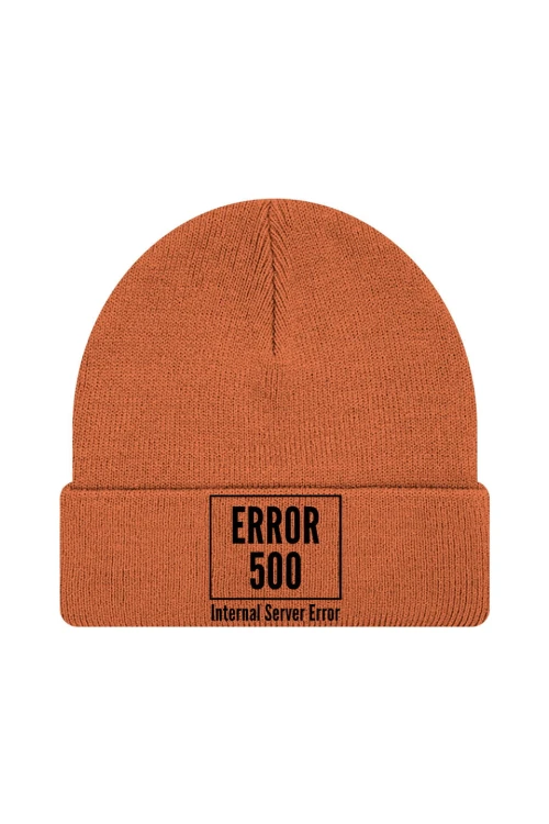 Czapka zimowa 500 error - pomarańczowa