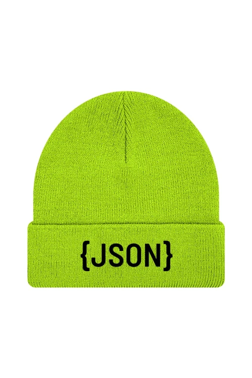 Czapka zimowa JSON - limonka