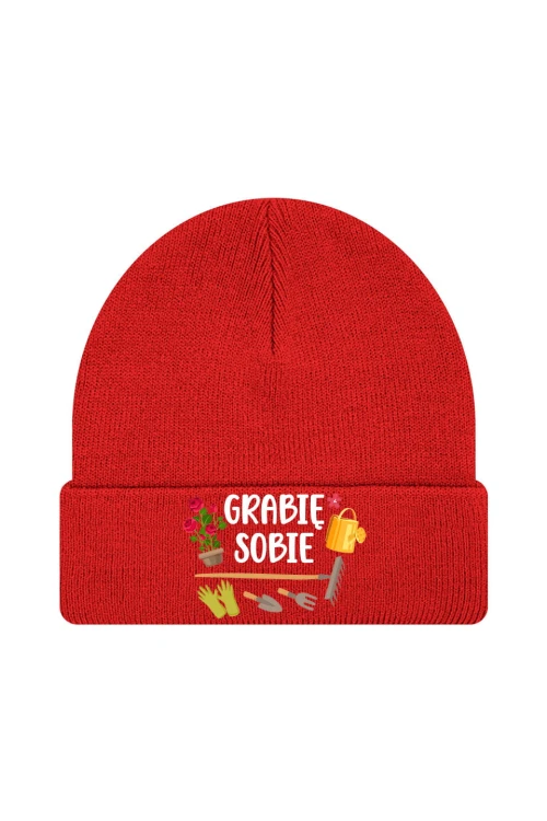 Czapka zimowa Grabie sobie - czerwona