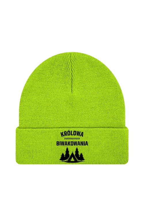 Czapka zimowa Królowa biwakowania - limonka