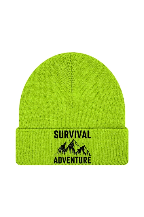 Czapka zimowa Survival Adventure - limonka