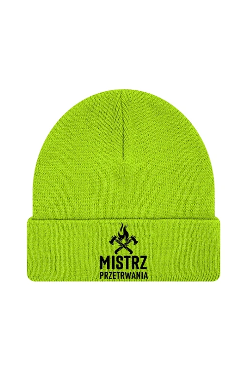 Czapka zimowa Mistrz przetrwania - limonka