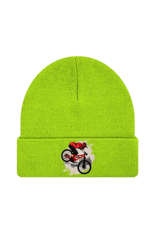Czapka zimowa Downhill Zjazd - limonka