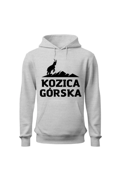 Bluza damska z kapturem Kozica górska - szara
