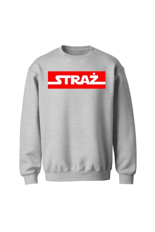 Bluza męska bez kaptura STRAŻ - szara