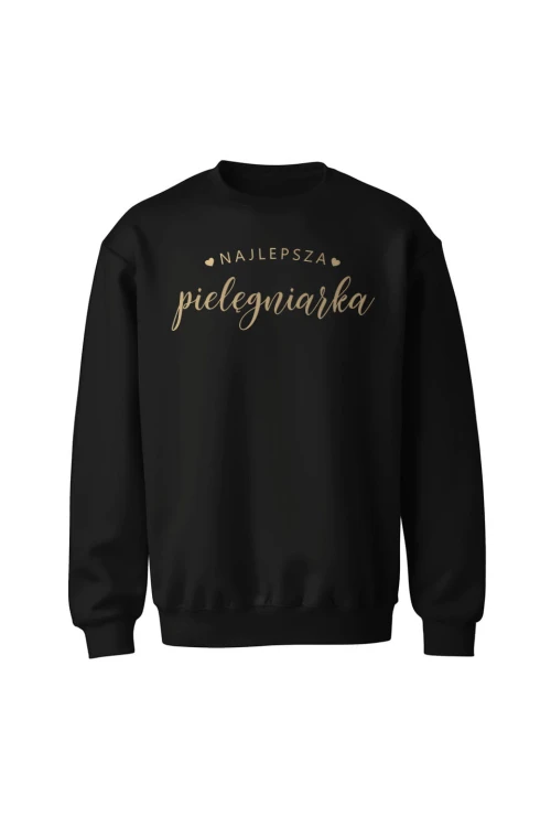 Bluza bez kaptura Najlepsza pielęgniarka - czarna