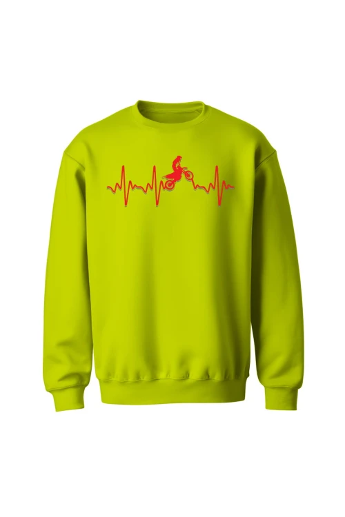 Bluza bez kaptura Motocross heartbeat