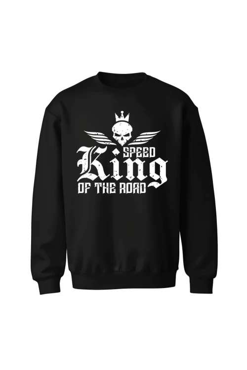 Bluza bez kaptura Speed king of the road - czarna