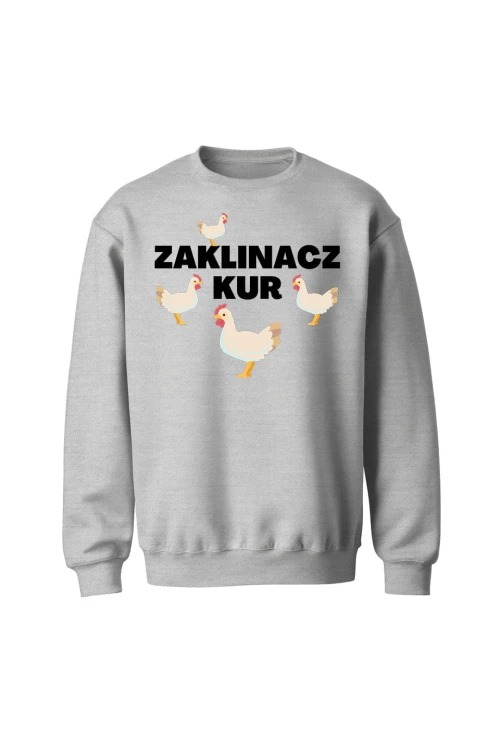 Bluza bez kaptura Zaklinacz kur - szara