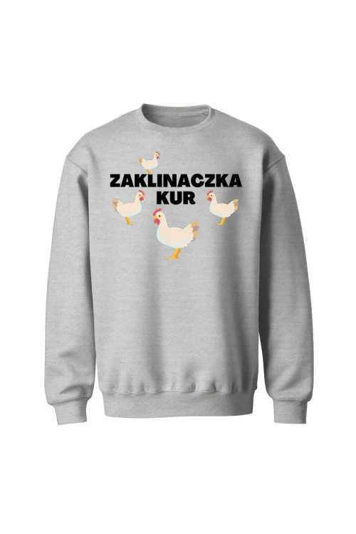 Bluza bez kaptura Zaklinaczka kur - szara