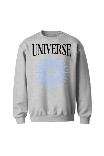Bluza bez kaptura Universe - szara