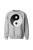 Bluza bez kaptura Symbol Yin Yang - szara