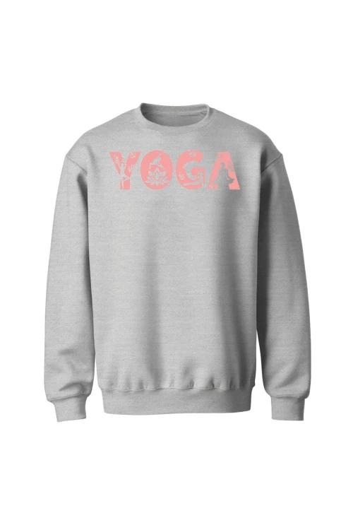 Bluza bez kaptura Yoga Napis - szara