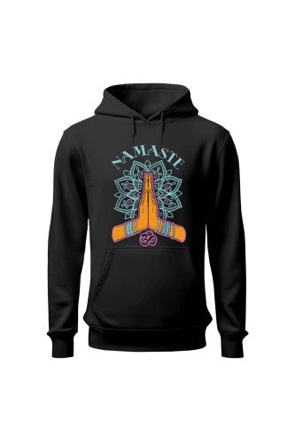 Bluza męska z kapturem Namaste - czarna