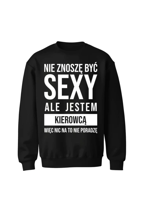 Bluza bez kaptura Sexy kierowca - czarna