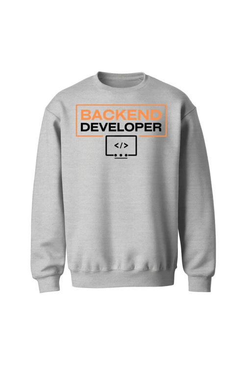 Bluza bez kaptura Backend developer - szara