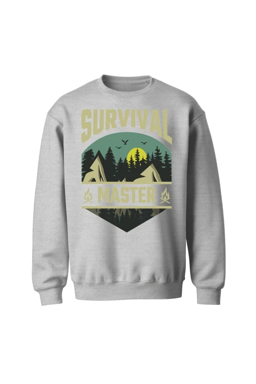 Bluza bez kaptura Survival Master - szara