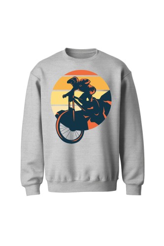Bluza bez kaptura Downhill MTB - szara
