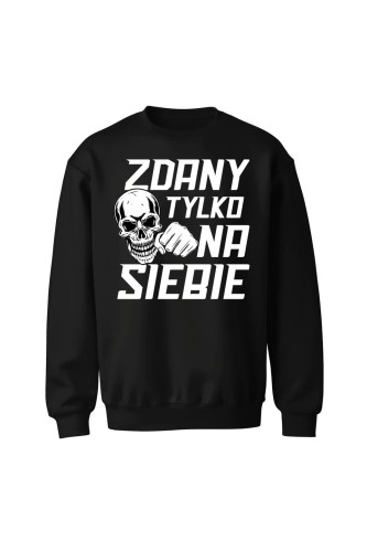 Bluza bez kaptura Zdany tylko na siebie - czarna