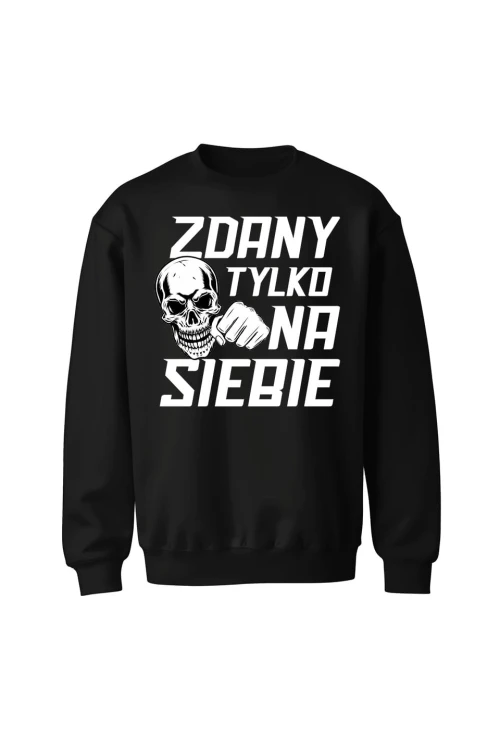 Bluza bez kaptura Zdany tylko na siebie - czarna