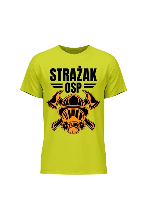 Koszulka męska Strażak OSP - limonka