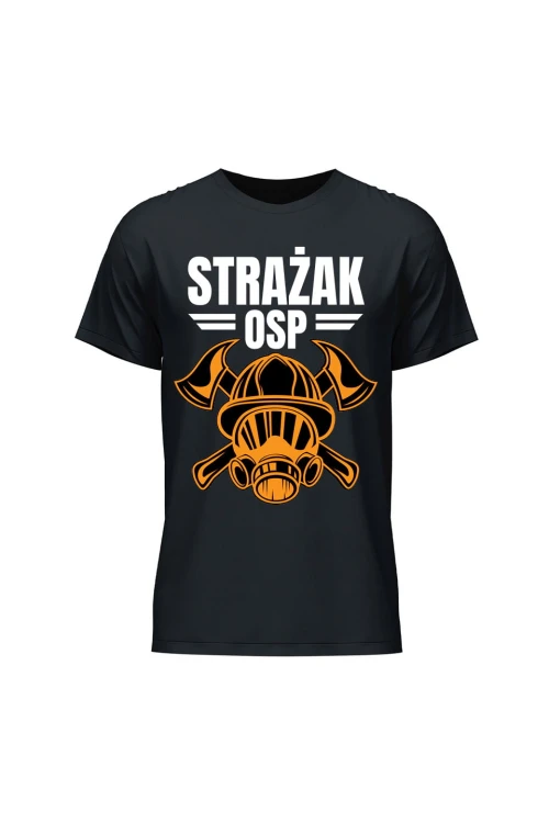 Koszulka męska Strażak OSP - czarna