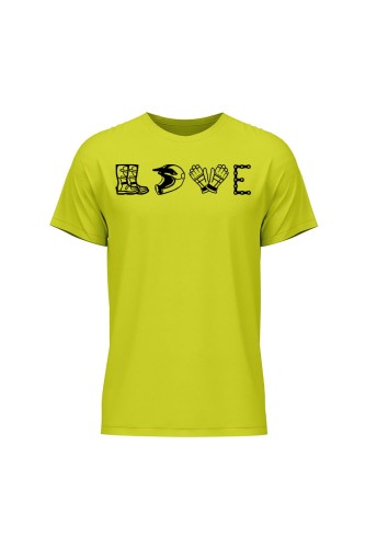 Koszulka męska LOVE MOTO - limonka