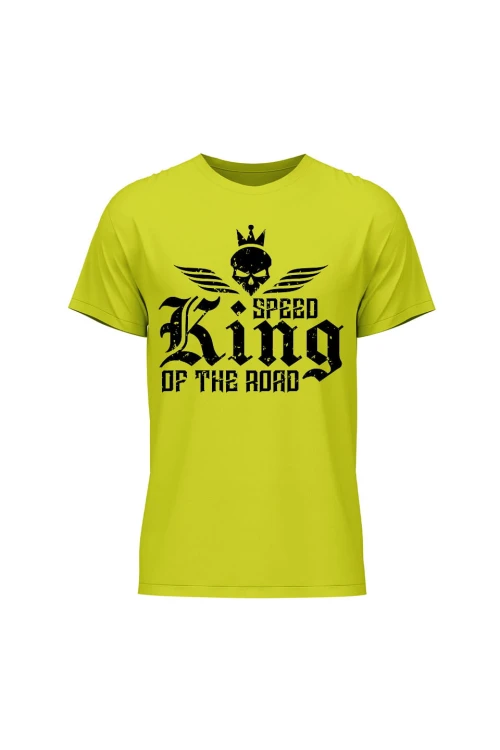 Koszulka męska Speed king of the road - limonka