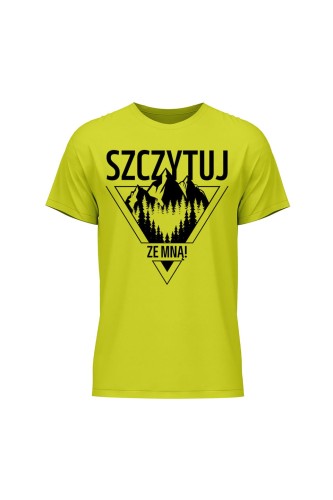 Koszulka męska Szczytuj ze mną - limonka