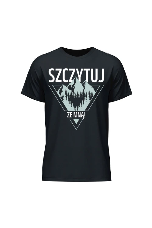 Koszulka męska Szczytuj ze mną - czarna