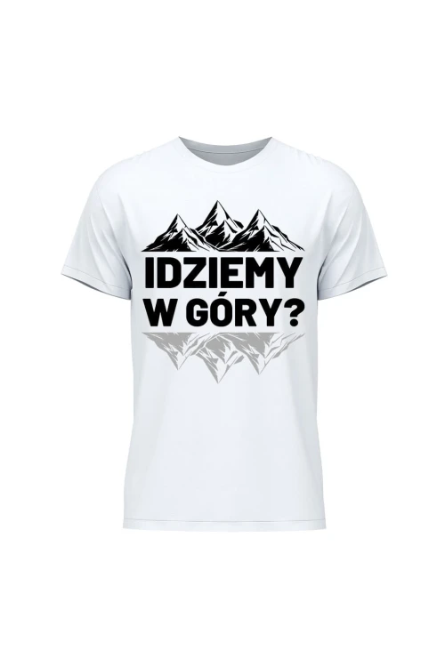 Koszulka męska Idziemy w góry - biała