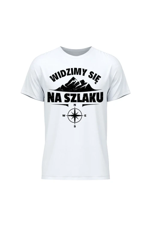 Koszulka męska Widzimy się na szlaku - biała