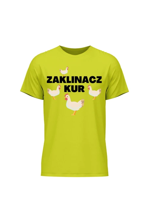 Koszulka męska Zaklinacz kur - limonka