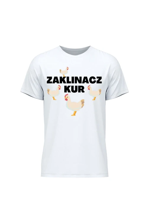 Koszulka męska Zaklinacz kur - biała