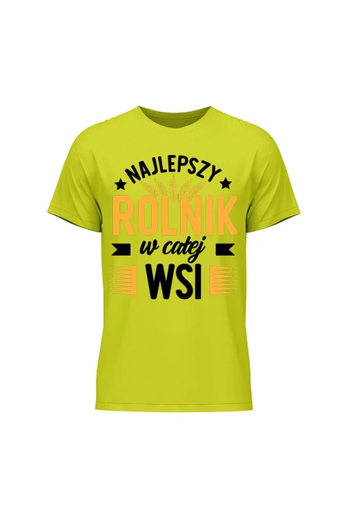 Koszulka męska Najlepszy rolnik w całej wsi - limonka