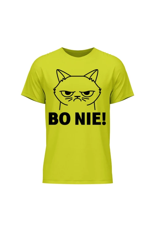 Koszulka męska Bo NIE - limonka