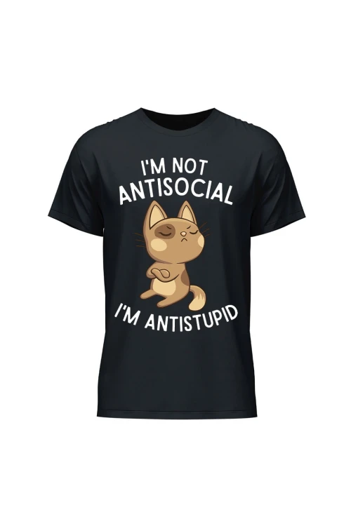 Koszulka męska I'm not antisocial - czarna