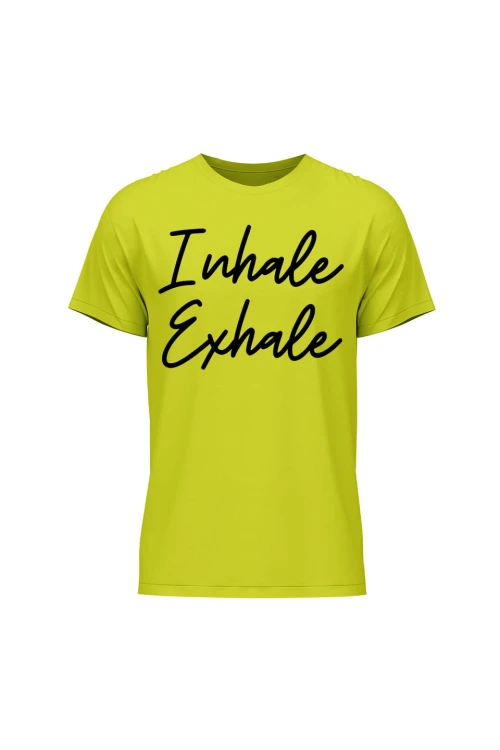 Koszulka męska Inhale Exhale - limonka